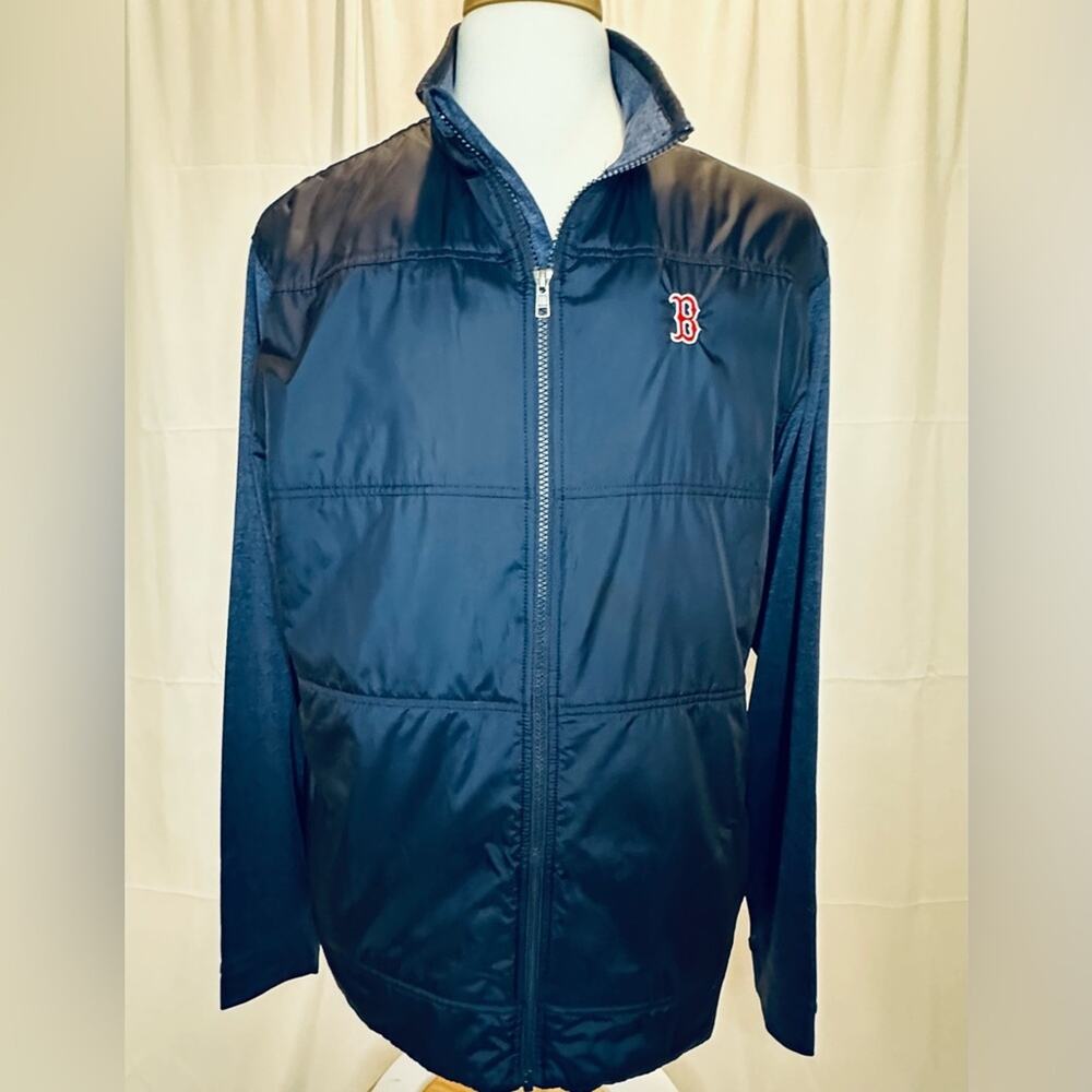 BOSTON RED SOX CUTTER & BUCK STEALTH HYBRID QUILTED MENS FULL ZIP JACKET SZ XL
